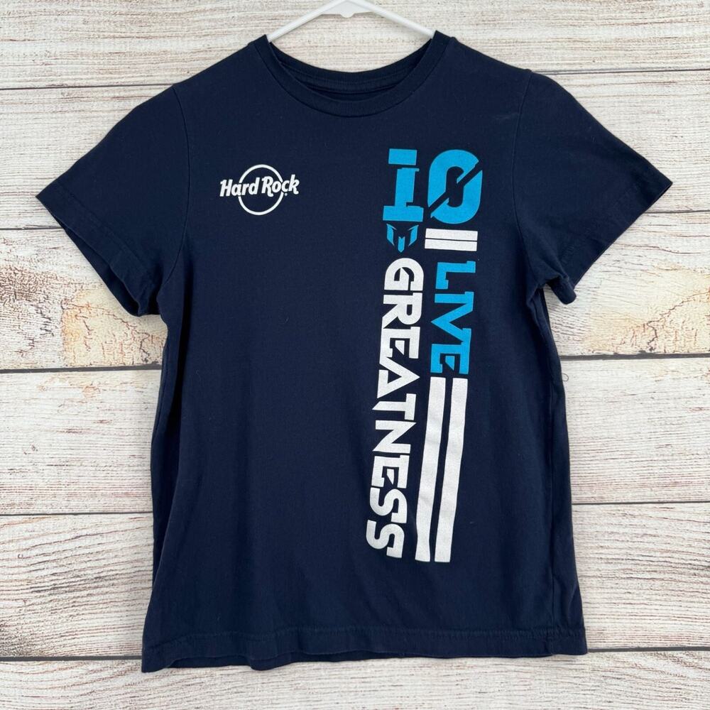 Messi x Hard Rock Live Greatness 10 T-Shirt Youth Medium Navy Blue